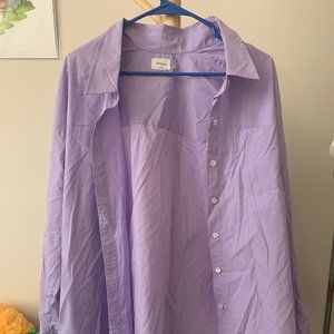 Aritzia Wilfred Free Relaxed Shirt, Size S, Lavandin